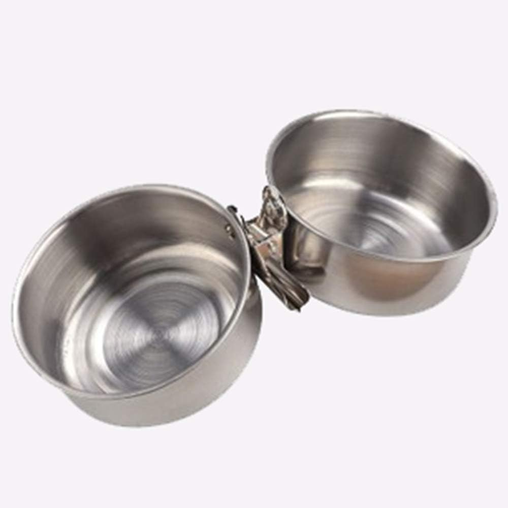 Gatycallaty Bird Parrot Feeding Cups Cage Hanging Bowl Stainless Steel Perches Play Stand with Clamp Bird Coop Cups Seed Water Food Dish Feeder Bowl Birdcage