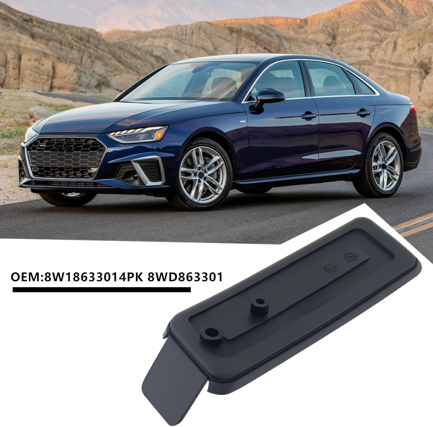 Briny River 1Pc Center Console Storage Compartment Lid Car Glove Box Gasket 8W18633014PK 8WD863301 Compatible with Audi A4 B9 A5 S5 RS4 image number 1