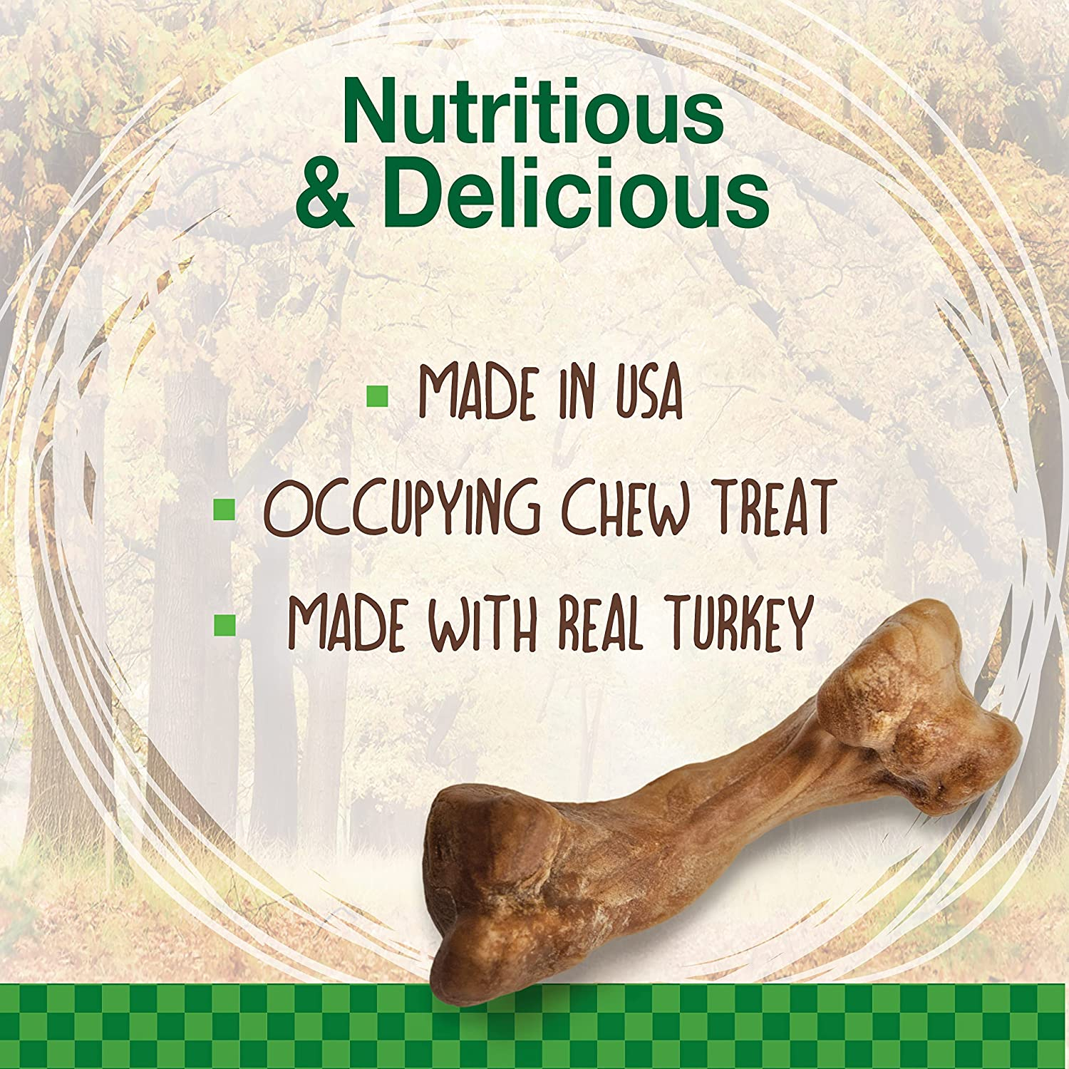 Nylabone Natural Healthy Edibles Wild Puppy Chew Treats with Real Turkey (Pack of 4) image number 6