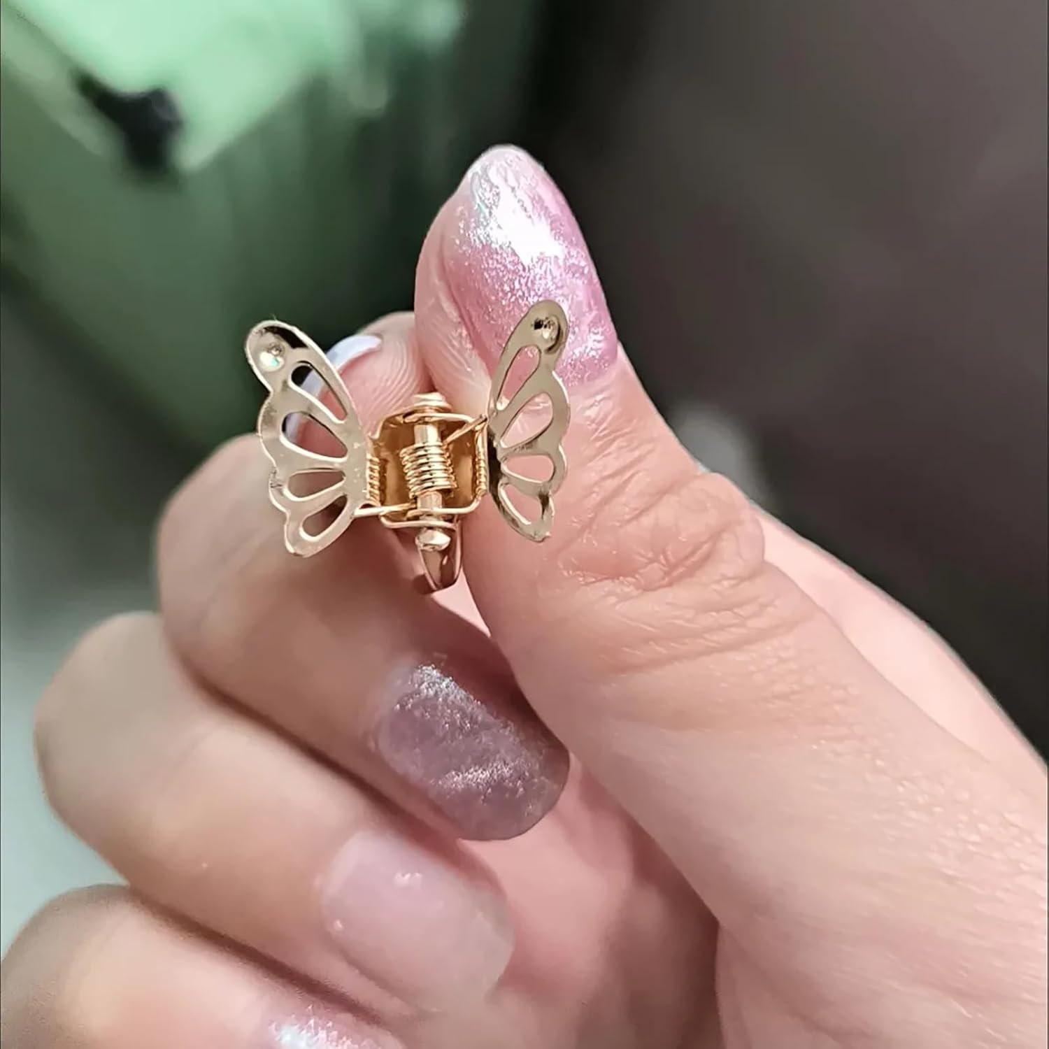 30 Pcs Butterfly Hair Clips Gold Metal Barrettes Claw Clips Strong Hold Non-Slip Alloy Hair Accessories for Women Small Mini Hollow Design image number 2