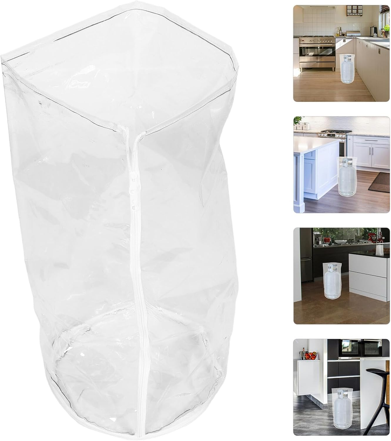 Totority Heavy Duty Gas Cylinder Protective Cover 10Kg PVC Gas Canister Dustproof Waterproof Tank Protector Zipper for Outdoor Camping RV Use image number 4