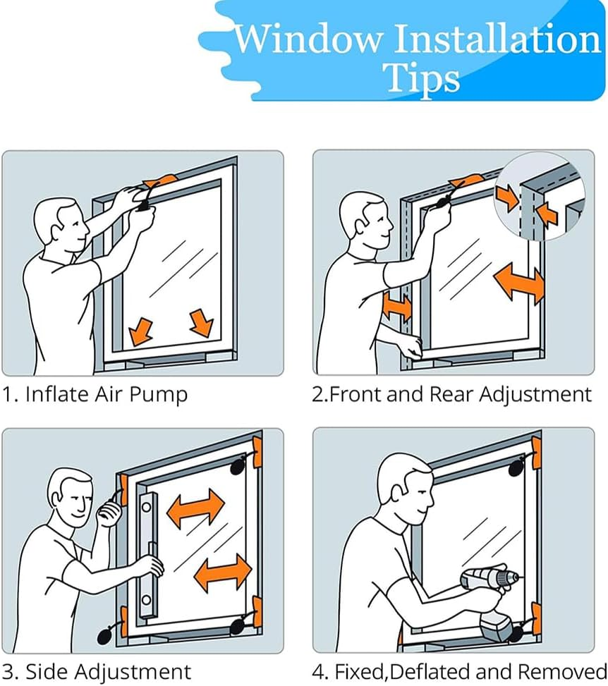 3 Pcs Air Wedge up Bag Popular,Commercial Inflatable Wedge Pump Bag Tool,Medium Pvc Metal Valve with Added Plate,25Cm Air Pipe Professional Leveling Kit & Alignment Tool,For Variety of Jobs