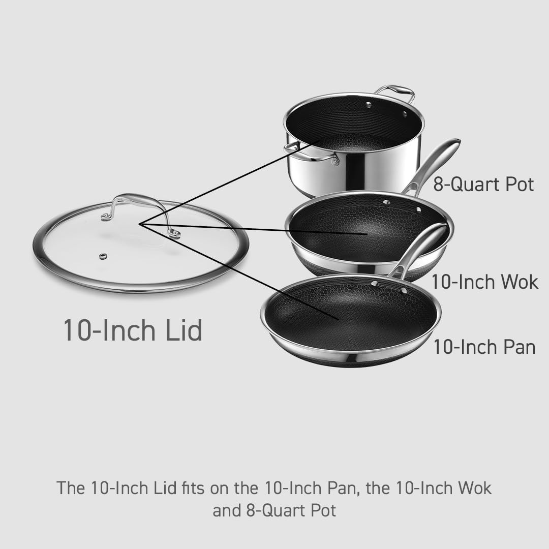Hexclad Hybrid Cookware 10 Inch Tempered Glass Lid image number 4