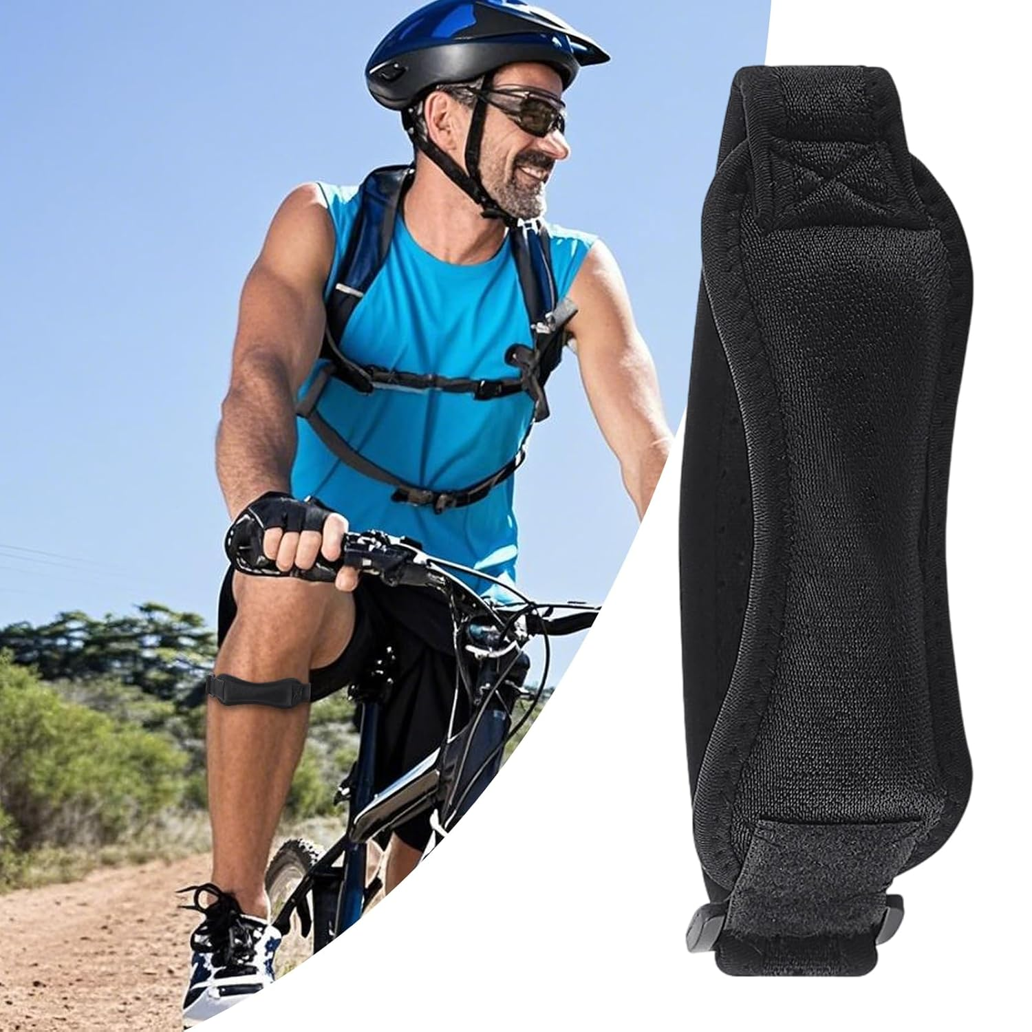 Knee Strap Patella Tendon Support - Patellar Brace Support | Shock-Absorbing Patella Band, Breathable Knee Brace for Mountain Climbing