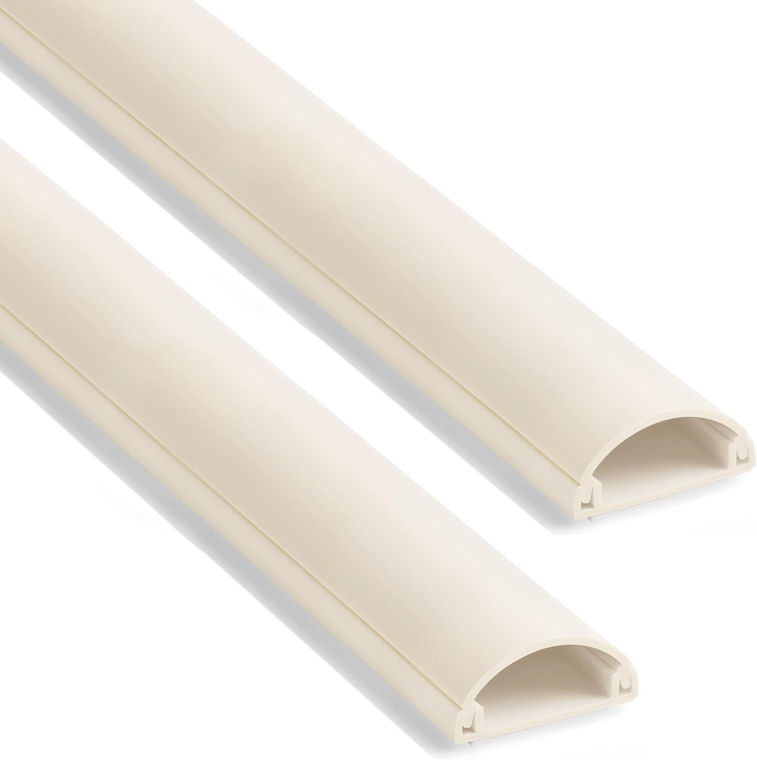 Zhiyo Cord Hider, 39'' Cable Hider for 1-2 Cords, Cord Covers for Wires on Wall, Wire Covers for Cords Wall Mount TV, Cable Raceway White 3Xl13, W0.98 X H0.45