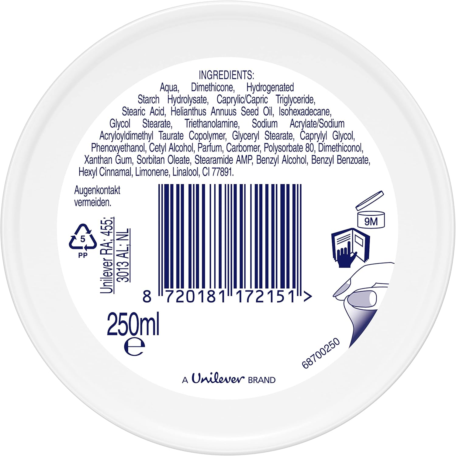 Dove Body Love One Cream Light Moisturiser Body Cream for Face, Hands and Body for All Skin Types 250 Ml Pack of 1 image number 1