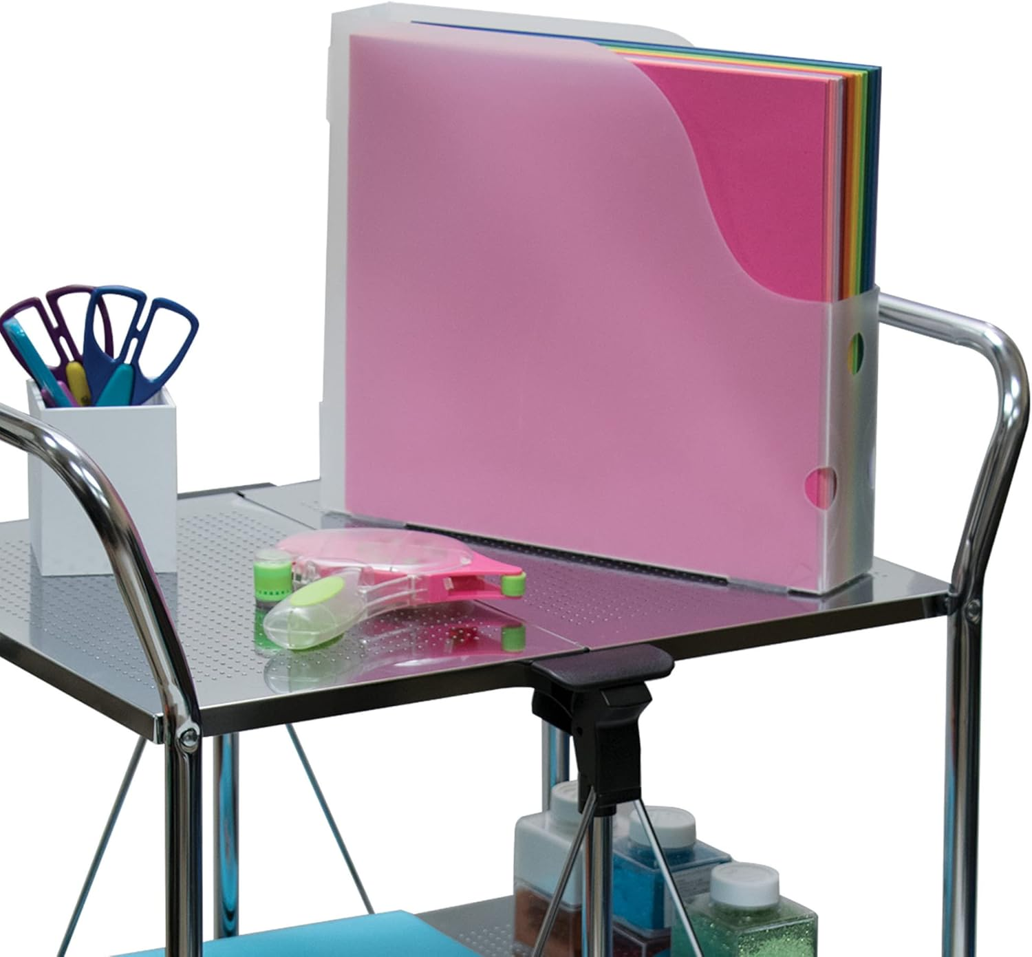 Advantus Vertical Scrapbook Paper Holder, Frosted image number 1