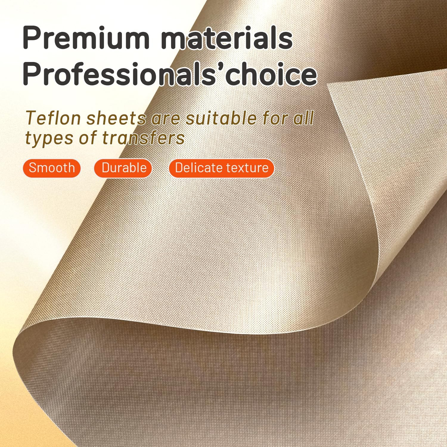 Transourdream 3 Pack PTFE Teflon Sheets Size S 8.5 X 11 for Mini Heat Press Heat Resistant Craft Mat Sublimation Paper and Heat Transfer Paper Reusable image number 2