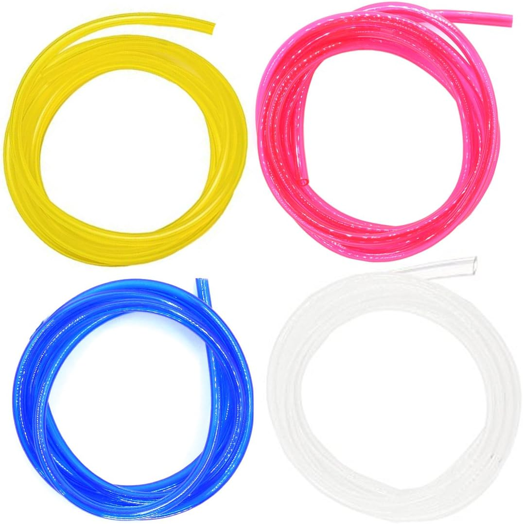 Hilitchi 20-Feet Petrol Fuel Line Hose Lubricant of 4 Sizes Tubing for Weedeater Chainsaw Common 2 Cycle Small Engines (Light Blue)
