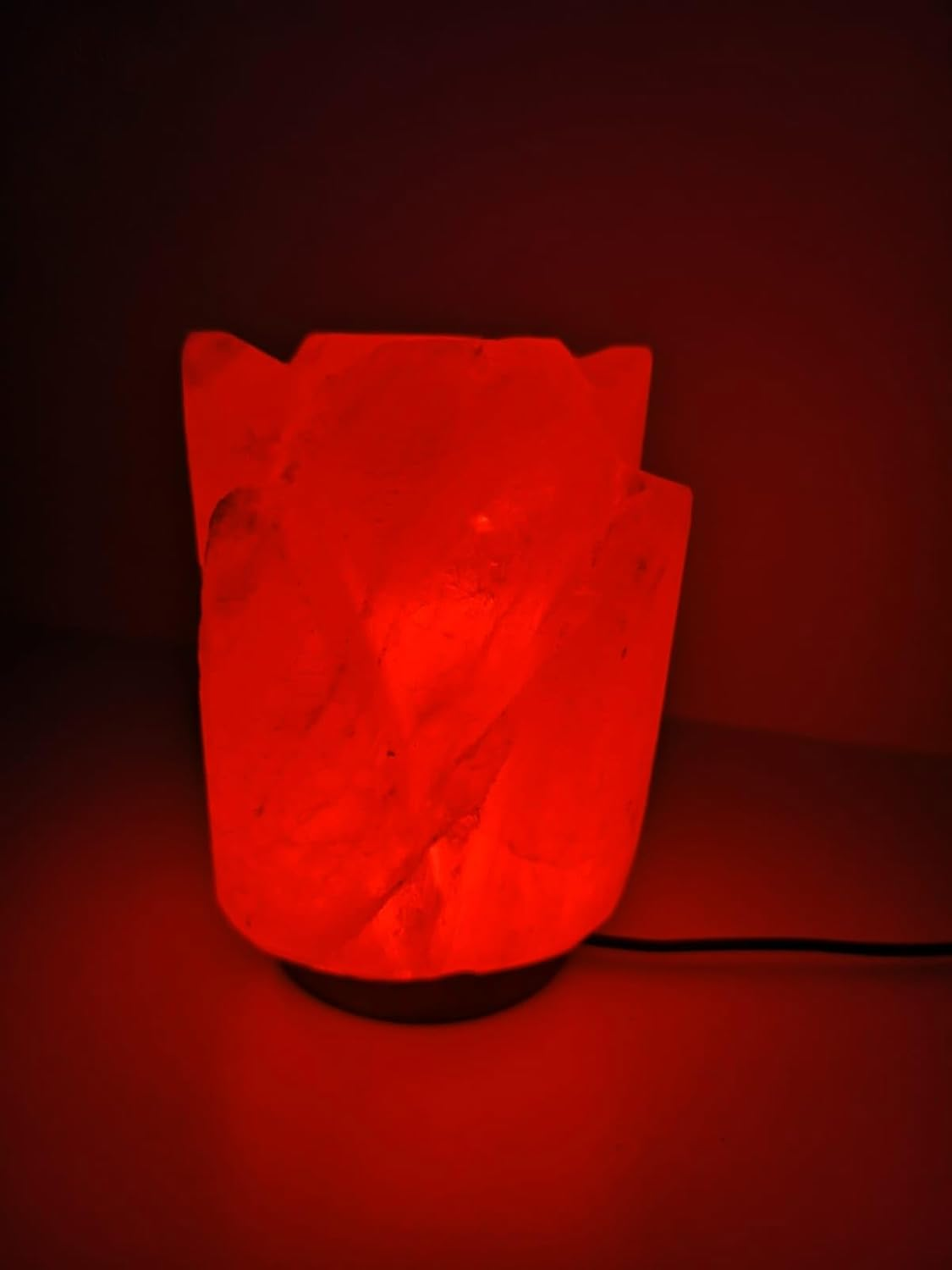 2-3 KG Premium Multi-Colour Lotus Salt Lamp 100% Authentic, Handcrafted from the Foothills of the Himalayas Beautifully Hand Craft Lilly Flower Comes with Complete Electric Fitting image number 4