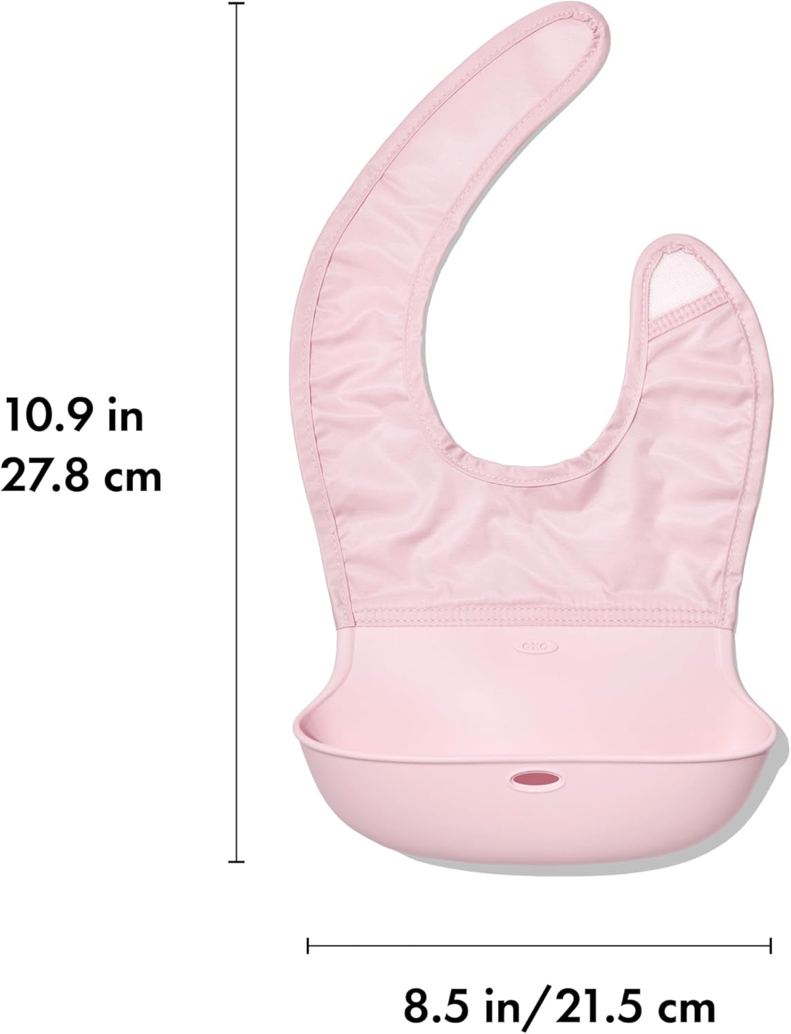 OXO Tot Roll-Up Bib - 2 Pack - Blossom and Dusk - Drizzle/Dusk image number 3