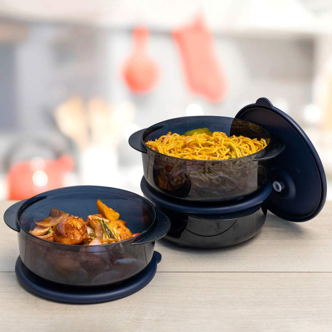 Tupintupperware Heat N Eat - 600 Ml Polypropylene Utility Box (Pack of 3) image number 5