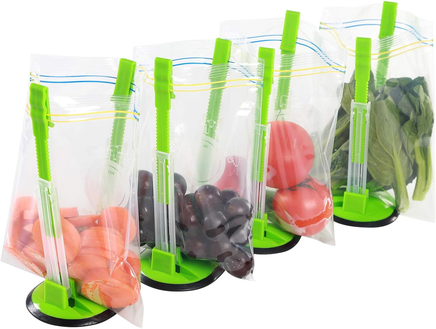 TAO Cicada Baggy Rack-Pack of 2 Hand Free Storage Bags Clip, Plastic Bag Bracket，No-Hands Food Storage Bag Holders image number 1