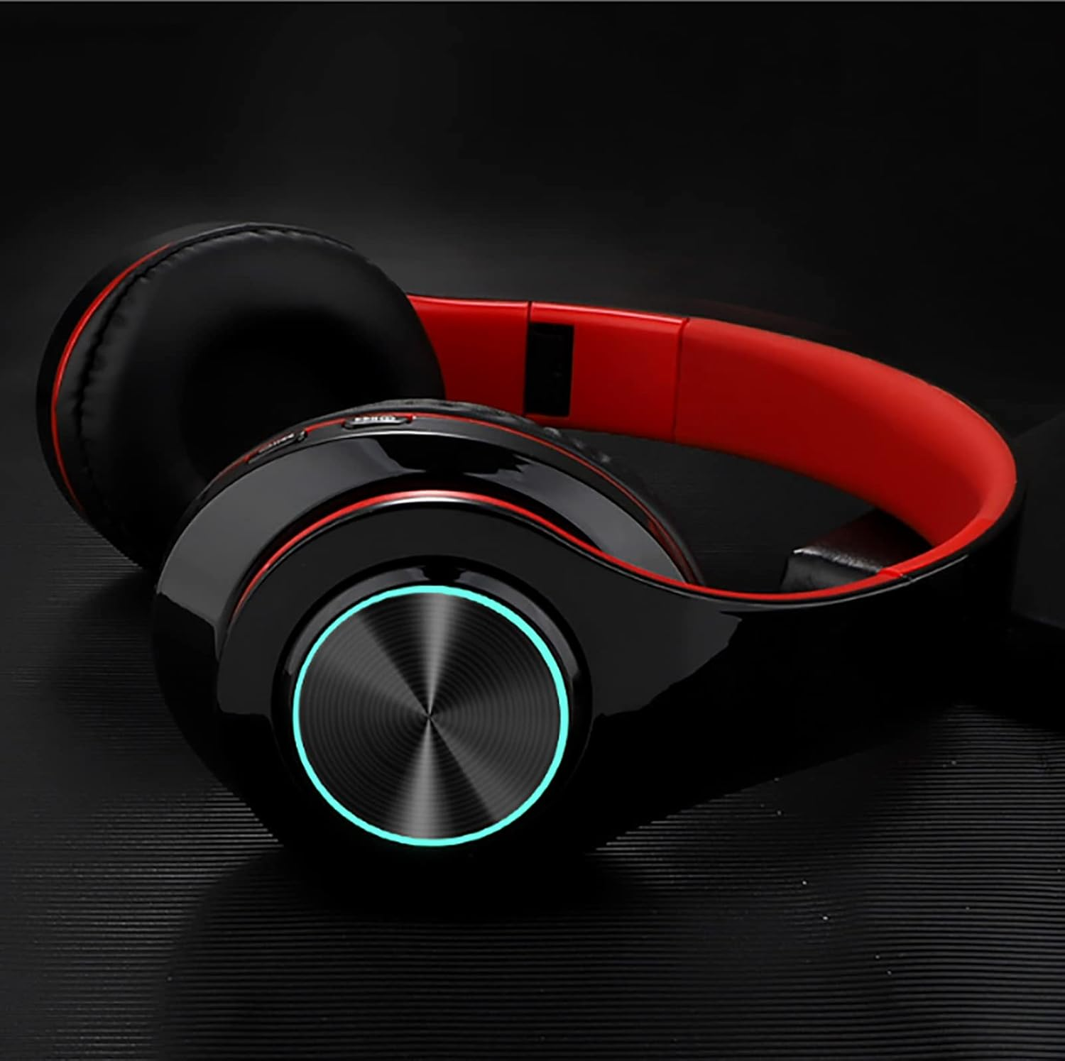 Bluetooth 5.0 Over-Ear Headphones Wireless Headphones, JR Joyreap Foldable Bluetooth 10 M Range Headphones Headset with Colorful Lights Stereo Surround Comfortable Affixed Ears (Black)