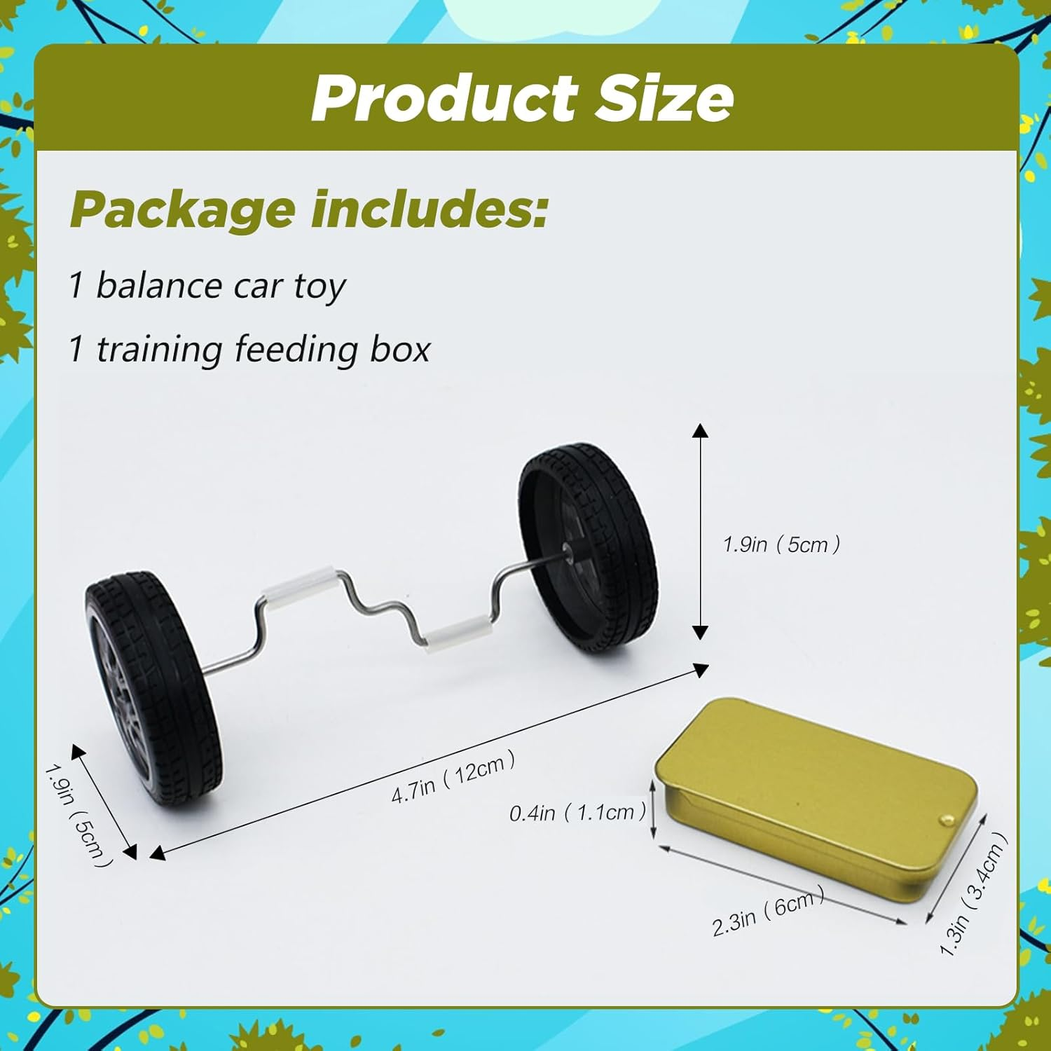 SUSOO Bird Intelligence Training Toys with Food Box Set, Puzzle Balance Bird Foot Talon Stand Car Toy for Parrot, Conures, Cockatiels, African Grey, Birds Table Foraging Feeding Desktop Trick Prop Toy image number 3