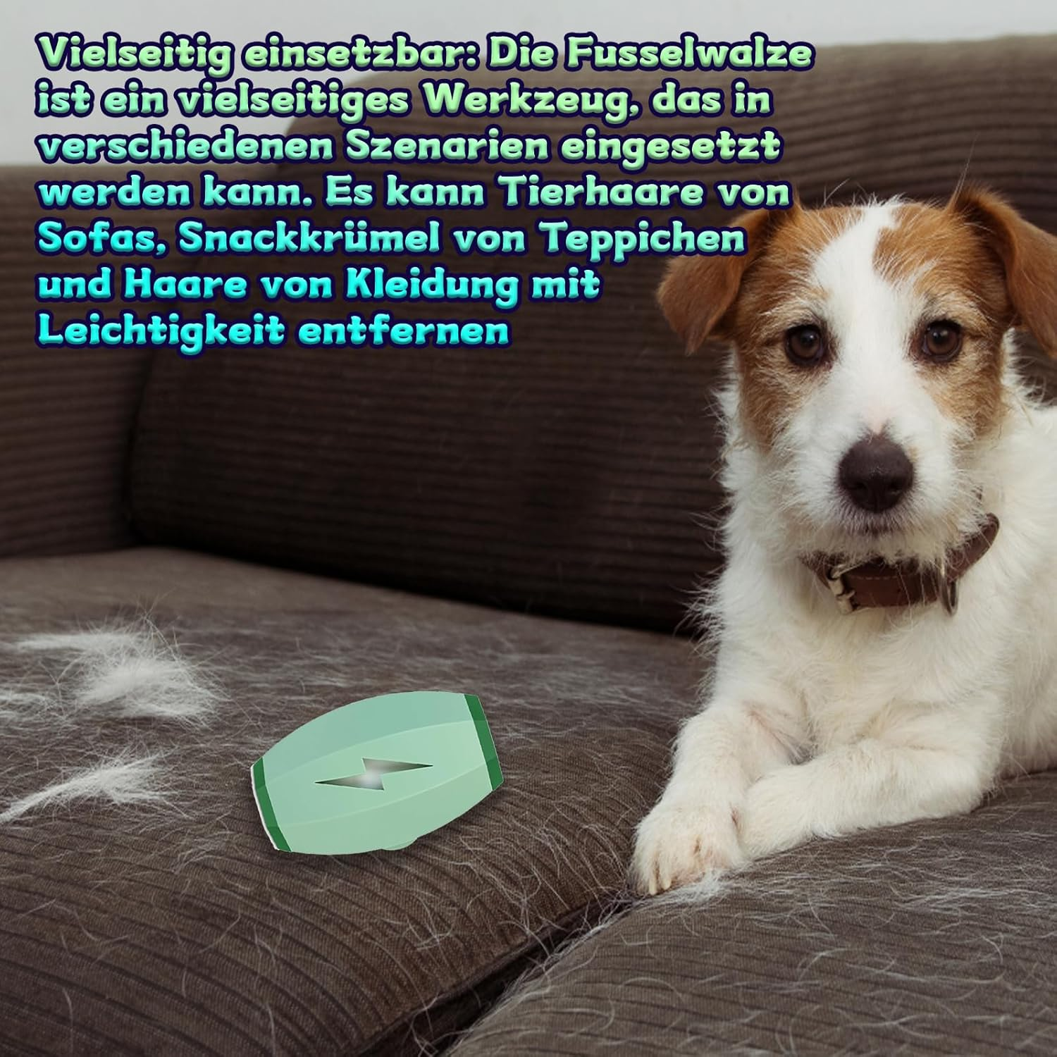 Pack of 2 Lint Rollers, Reusable, Pet Hair Remover, Clothing, Strong Adhesion, High Cleaning Efficiency, Rinse Clean, Apply Several Times (White and Green) image number 2