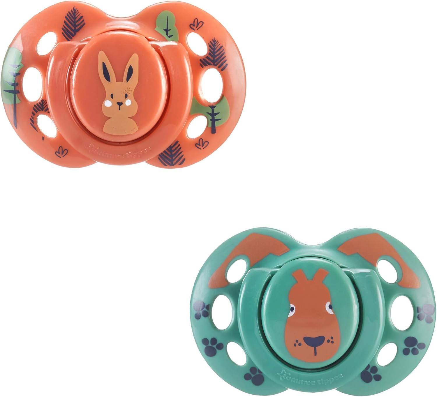 Tommee Tippee Fun Soother, 18-36 Months, 2 Pack, BPA Free, Reusable Steriliser Pod, Assorted Colours image number 1