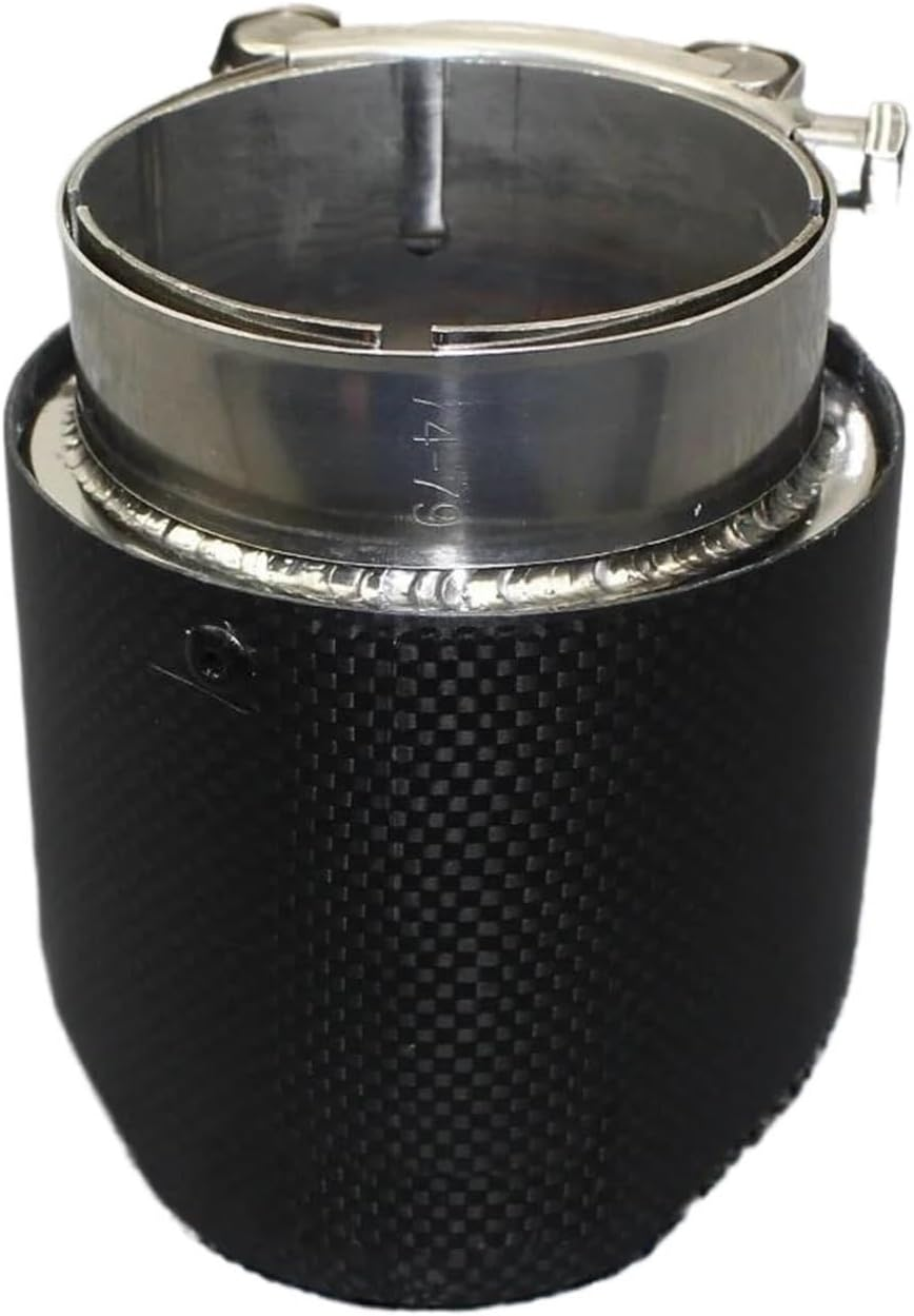 Car Exhaust System Muffler Carbon Fiber Matte Tail Throat 304 Stainless Steel Exhaust Tip Tail Tip(57-101) image number 4