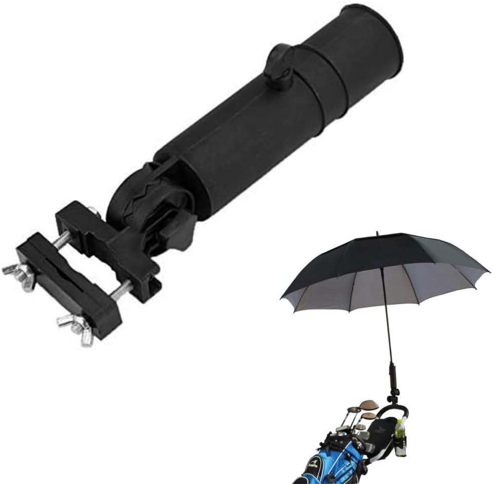Golf Cart Umbrella Holder,Umbrella Stand,Universal Adjustable Trolley Attachment Umbrella Stand, Anti-Fall Golf Trolley Umbrella Rack for Golf Push Cart,Stroller,Handles,Wheelchair,Beach Chair image number 4