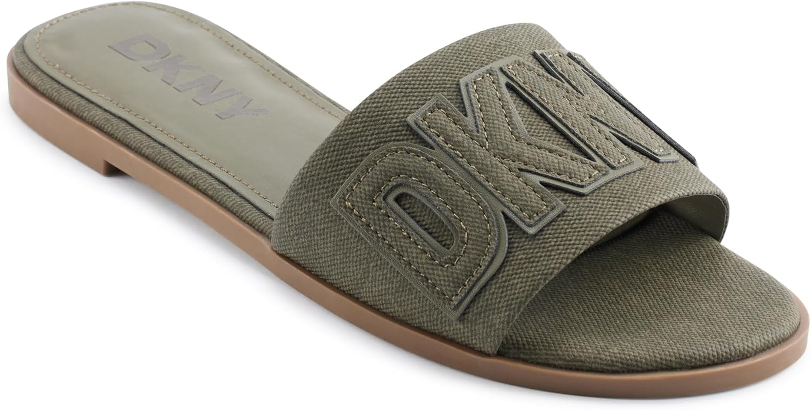 DKNY Women'S Willow-Flat Slide Everyday Cushioned Insole Footwear Sandal
