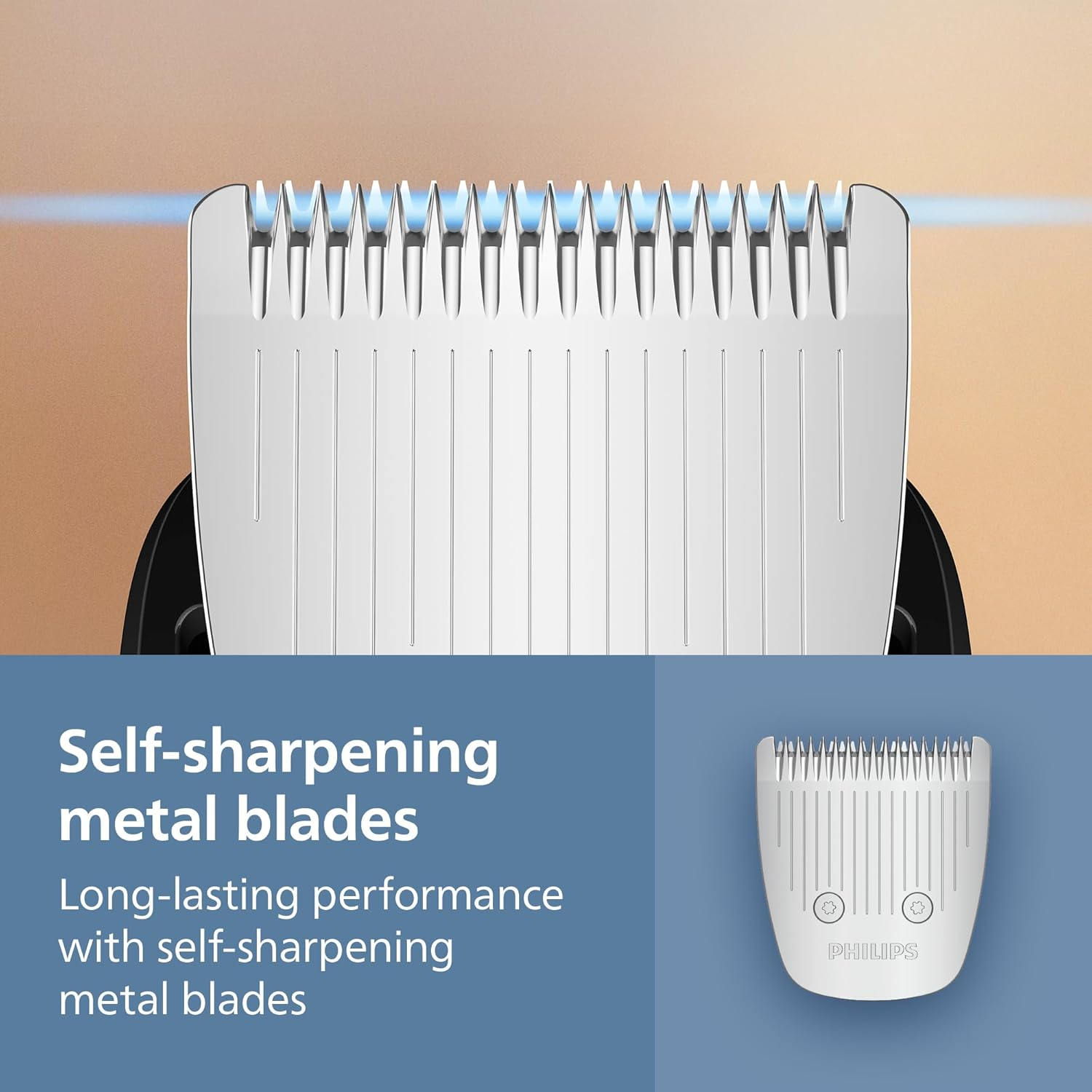 Philips Beard Trimmer 3000 Series - Self-Sharpening Metal Blades, 40 Lock-In Settings, Lift&Trim Comb, 100% Waterproof, Battery Indicator, USB Charging, Model BT3660/15 - Black image number 3