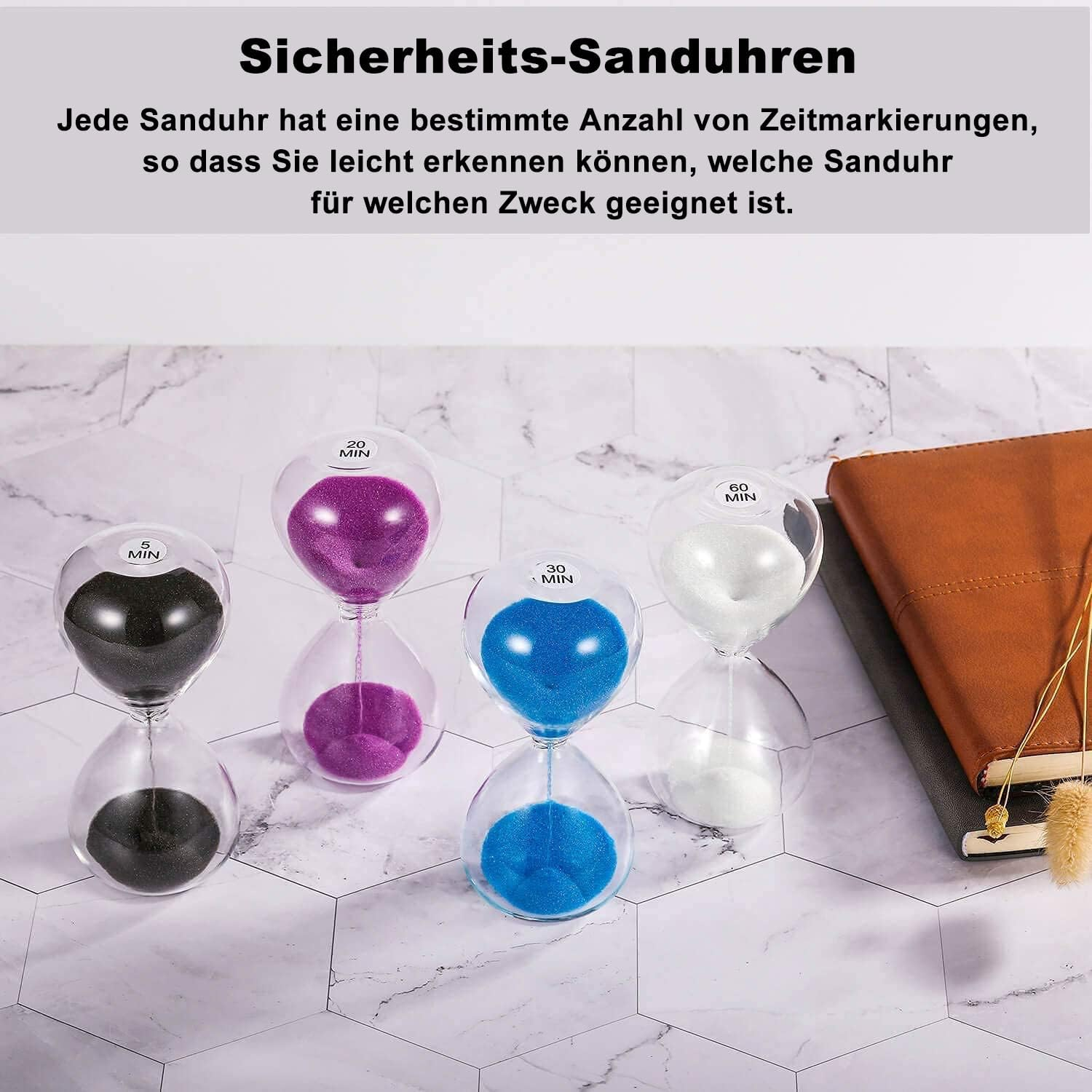 Suliao Hourglass Sand Timer, Gold Sand Timer, 20 Minutes Large Hourglass Sand Time for Children, Classroom, Home, Desk, Office Decoration image number 6