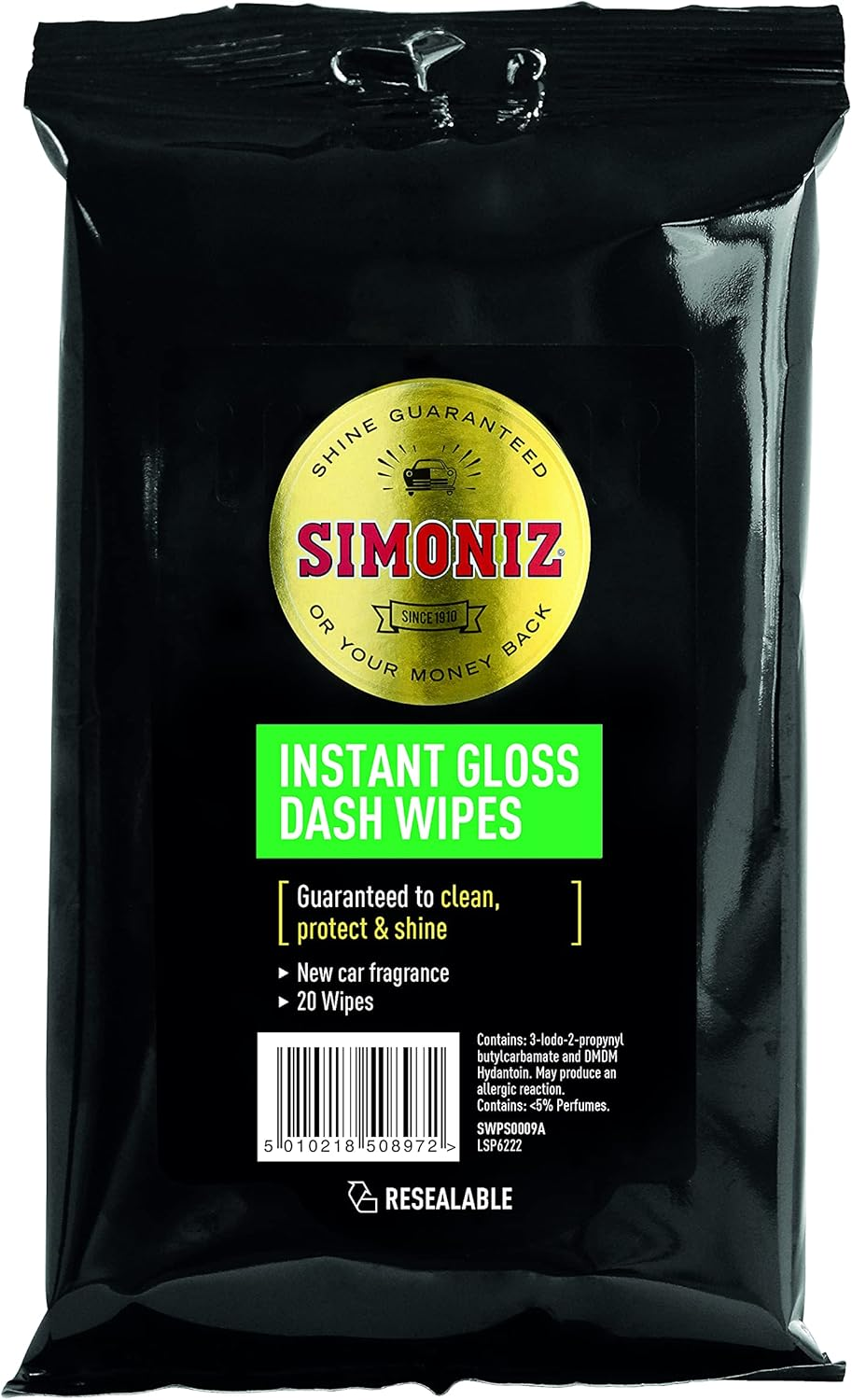 Simoniz Dashboard Protector Gloss Wipes 20 Pack image number 1