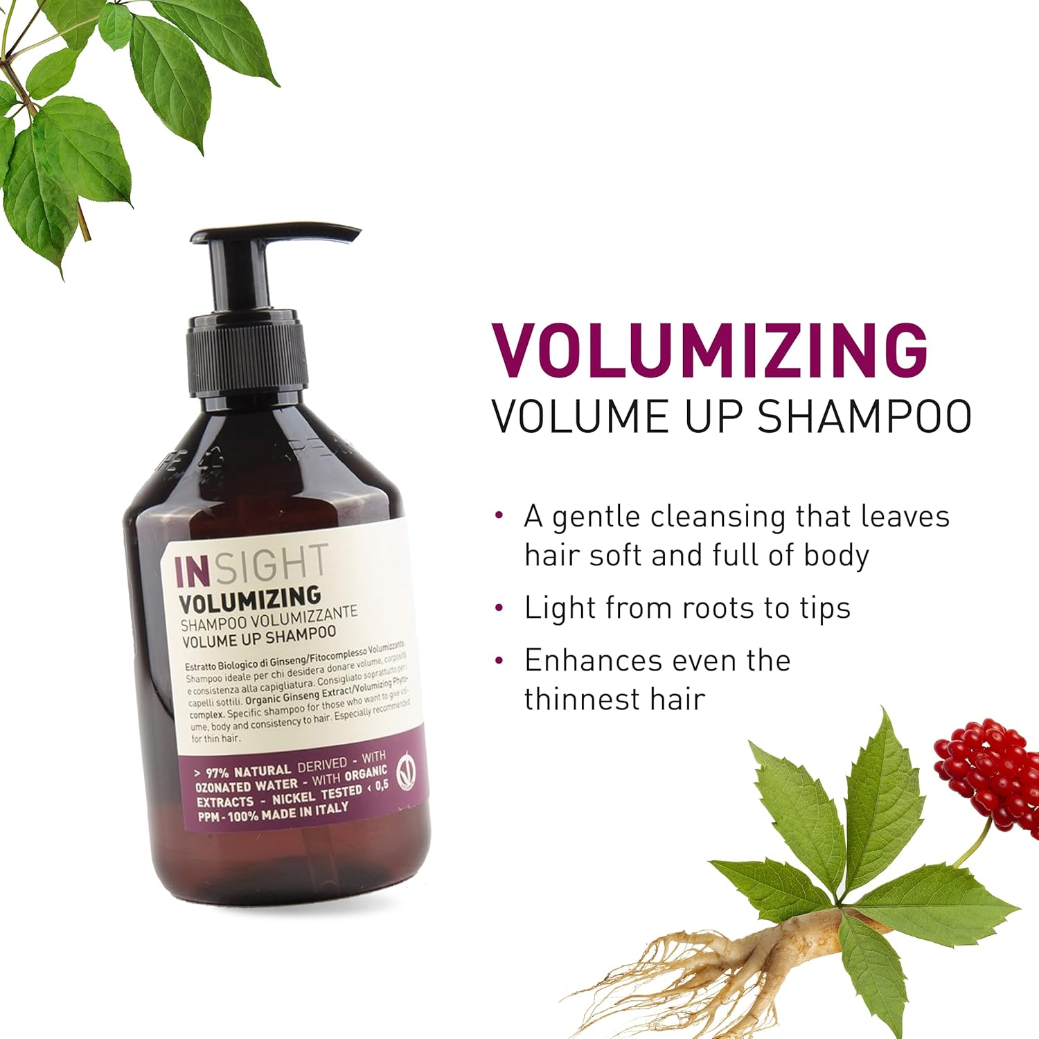 INSIGHT VOLUMIZING Shampoo 400Ml image number 3