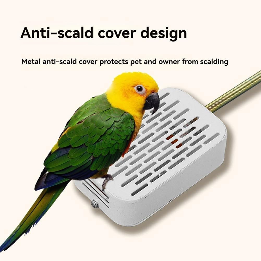 Byttlerom Bird Cage Heater Simulated Natural Environment Lighting Warming Heat Lamp anti Bite Warmer Light for Parrots Parrot image number 2