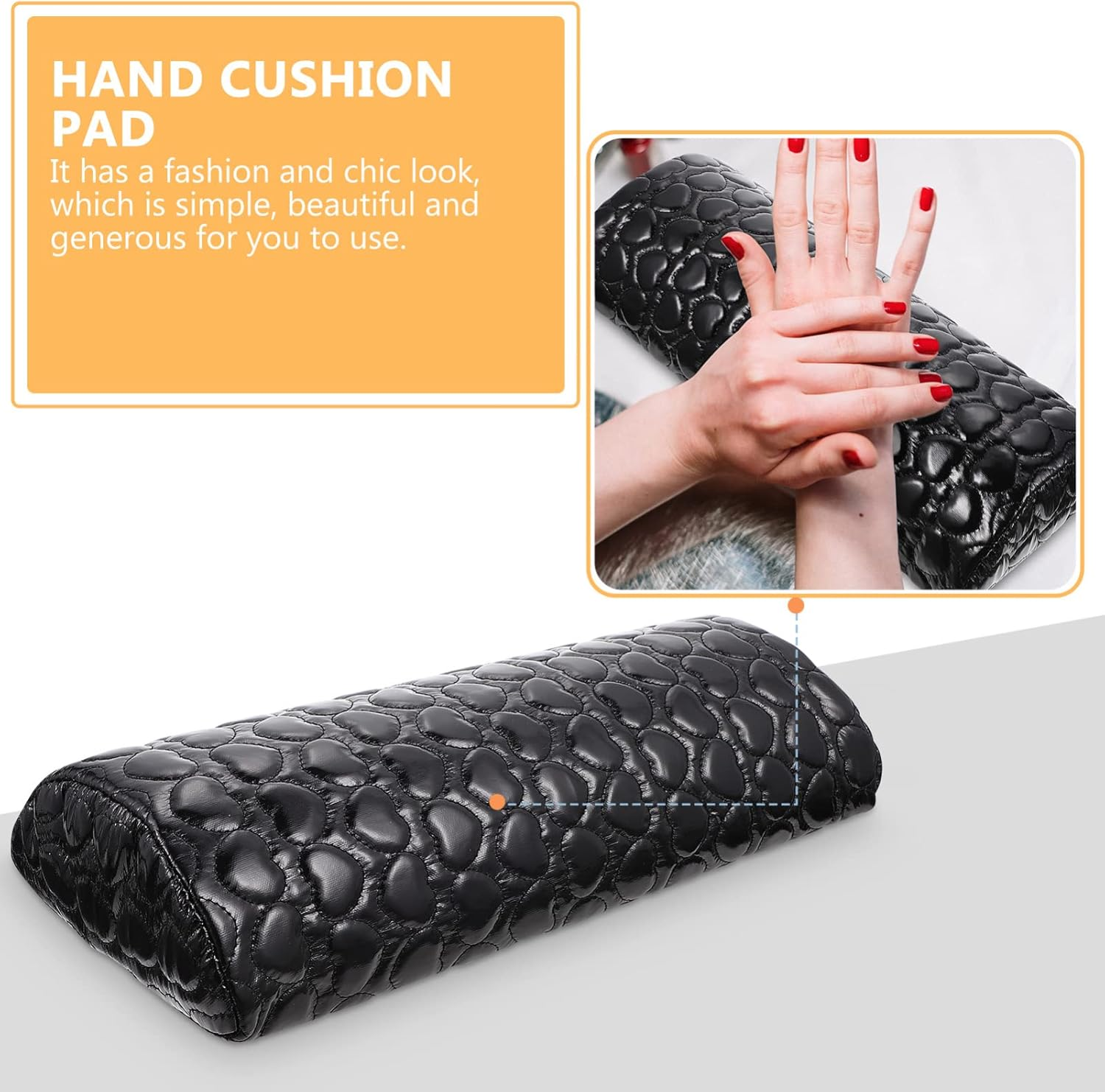 Ipetboom Love-Heart Hand Rest Cushion for Nail Art Comfortable Manicure Support Pillow for Nail Salons and Home Use Special Occasions like Christmas and Valentine Day image number 1