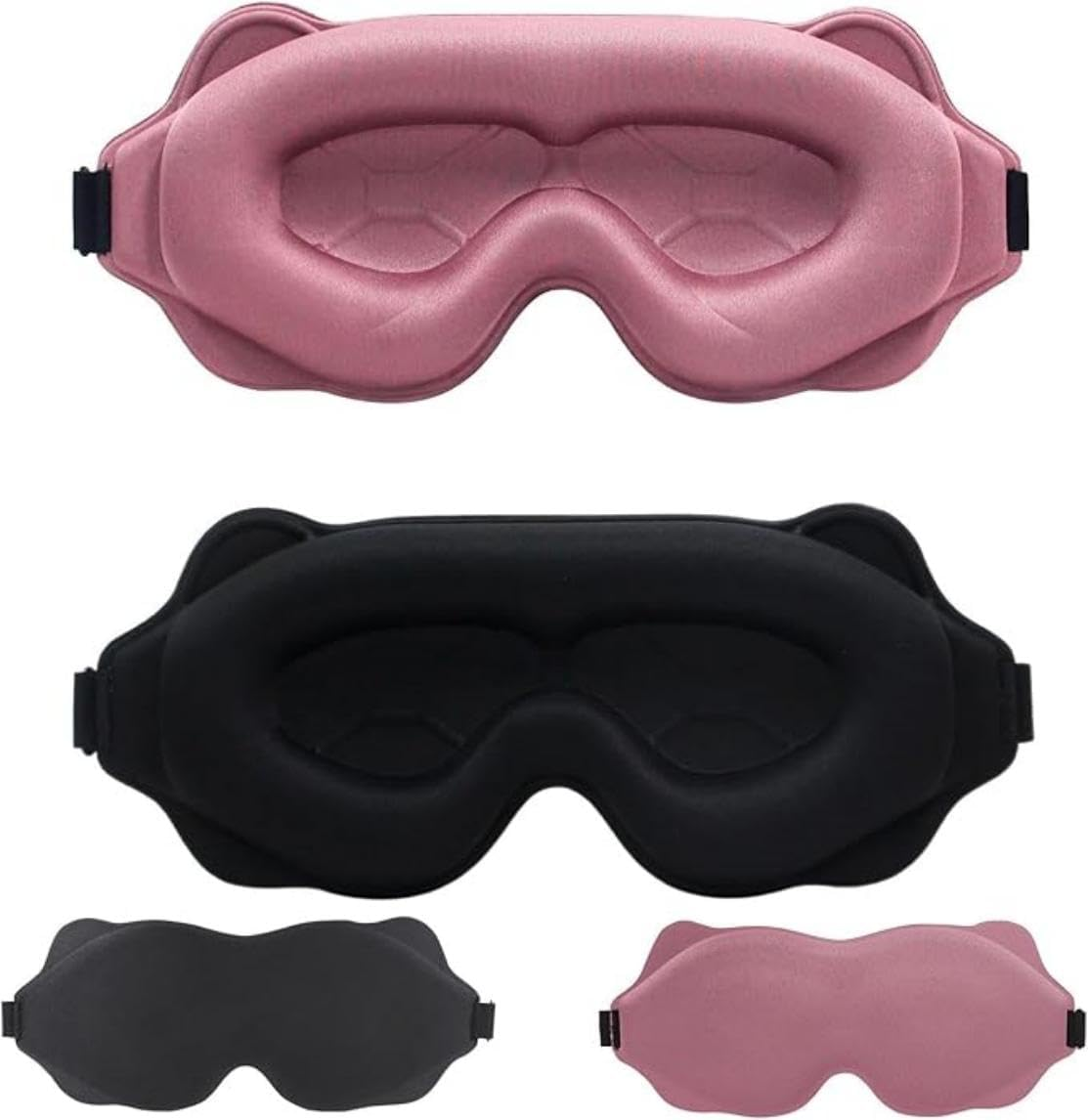 Sleep Eye Mask,2Pcs Blackout 3D Eye Masks for Sleep,Eye Mask for Women&lsquo;S Lash Extensions and Blindfold for Sleeping,Soft Comfy Eye Sleep Mask Shade with Adjustable Strap, Travel Yoga Nap Night