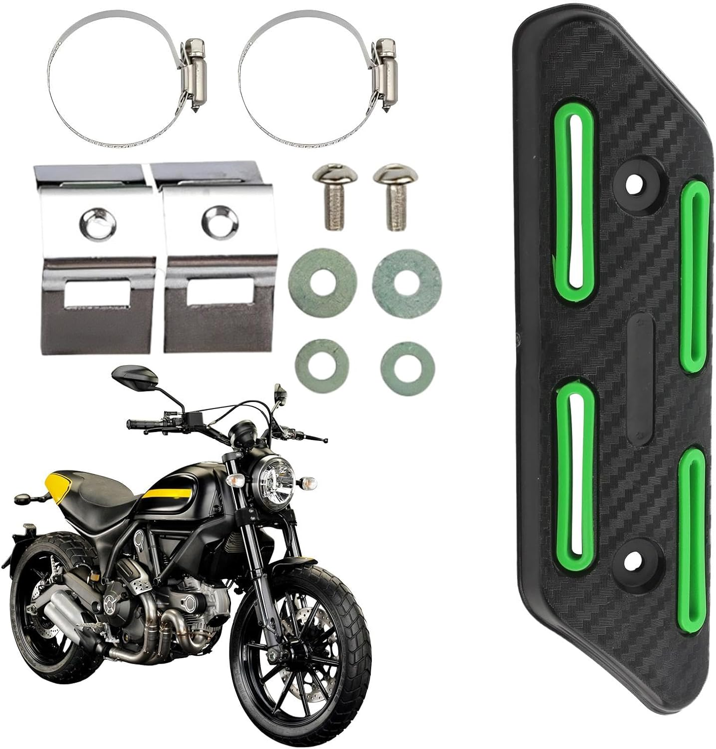 Exhaust Pipe Heat Shield | Muffler Pipe Heat Cover Protector | Anti-Scalding Heat Shield Straight Cover, Motorcycle Heat Guard Cover for Exhaust Pipe
