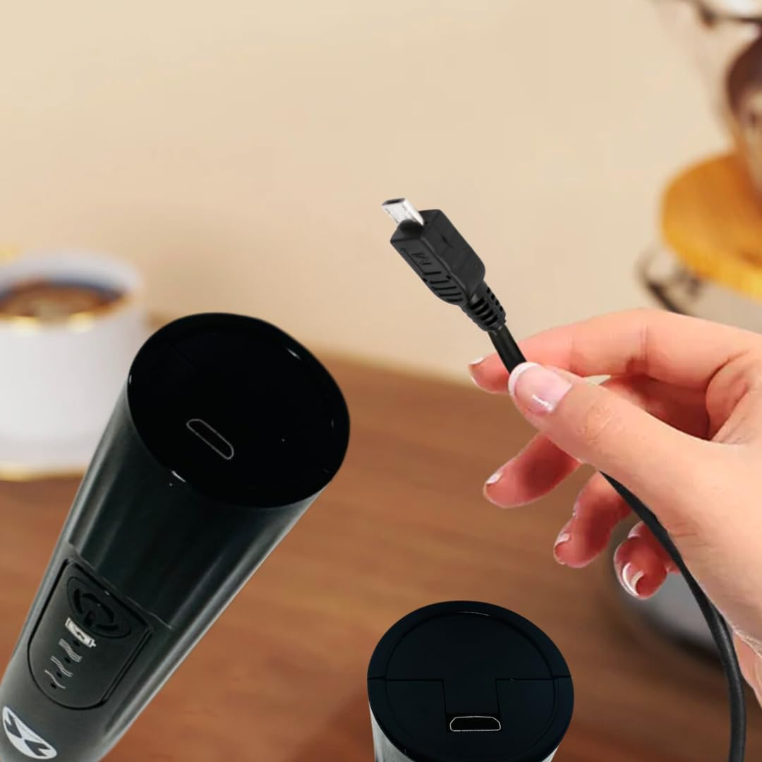 Rechargeable USB Whisk, Electric Milk Frother & Egg Beater, 3-Speed Handheld Mixer image number 6