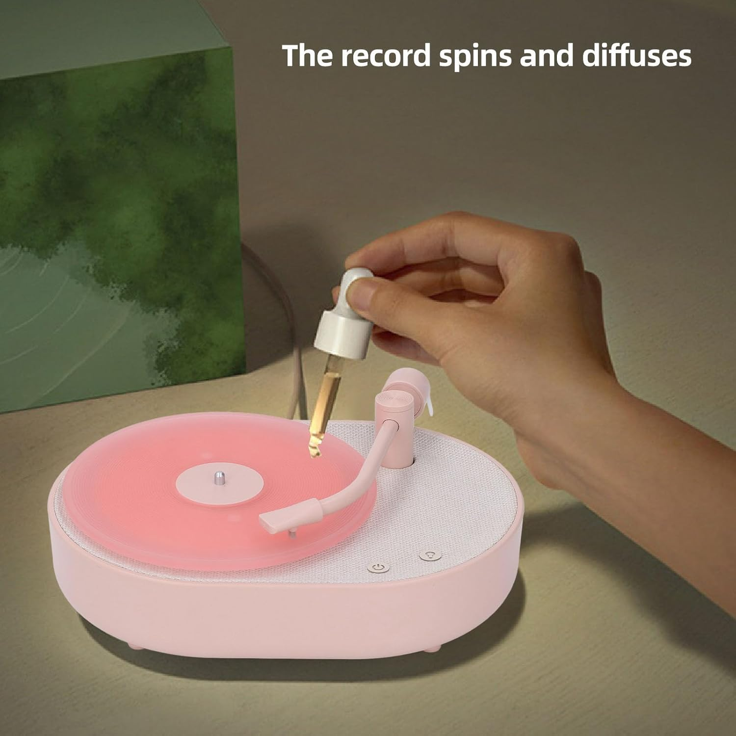 Focket Portable Speaker, 8W Hifi Sound with LED Night Light for Home Office Bedroom, Aromatherapy Function (Pink Beige) image number 5