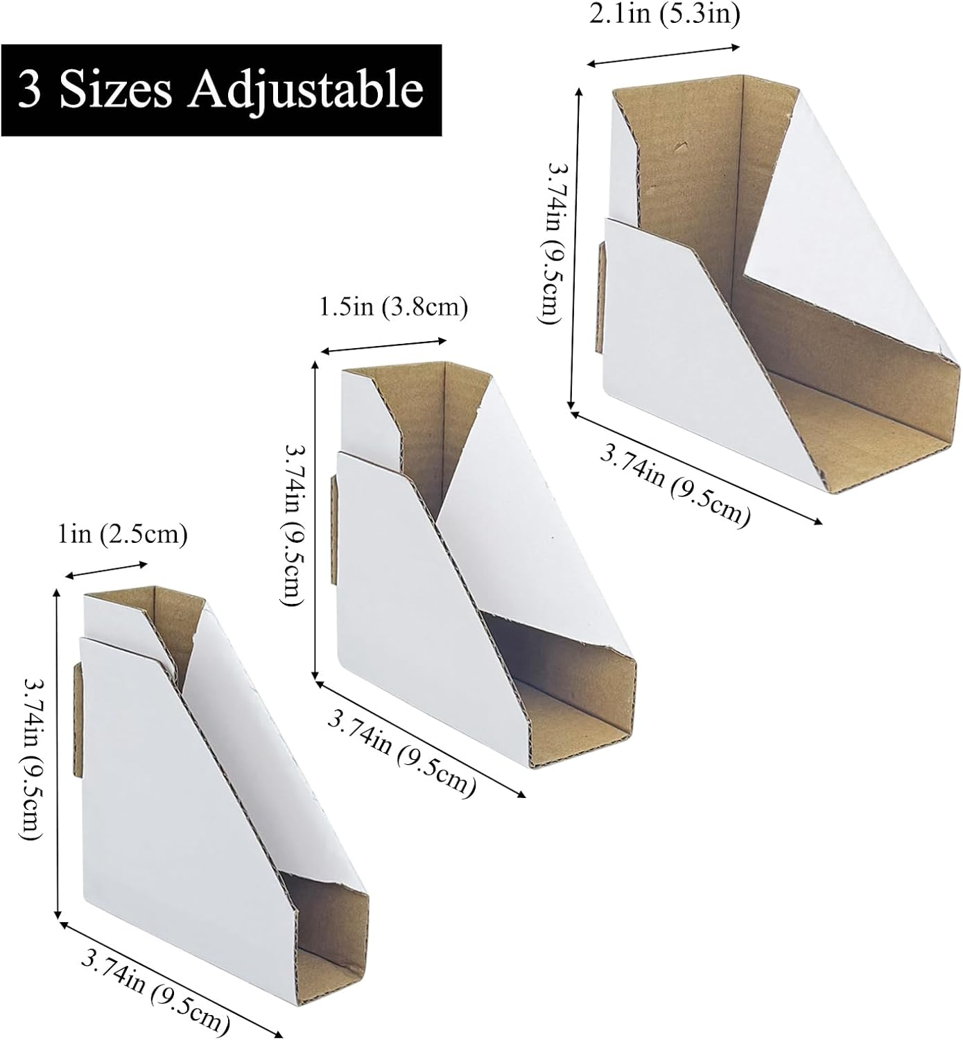 100 Pack Adjustable Cardboard Corner Protectors, Picture Frame Corner Protectors for Packing and Moving Painting Artworks, Fold 3 Ways to Fit Frames from 1" - 2.1" image number 4