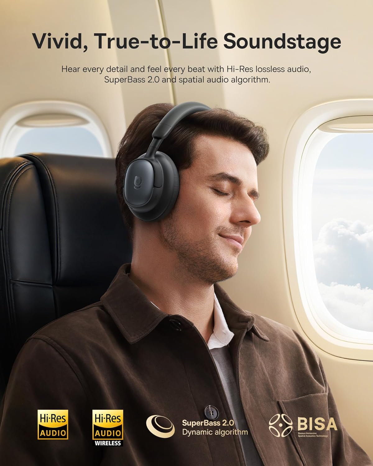 Baseus Bluetooth Headphones Accessories, Cloudcomfort Soft - Lightgrey image number 4