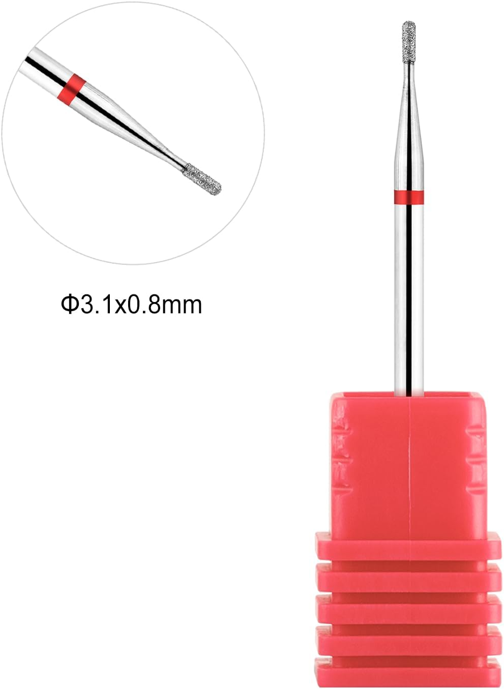 Acycoin2A 2Pcs round Tapered Cuticle Clean Nail Drill Bit (I) image number 2
