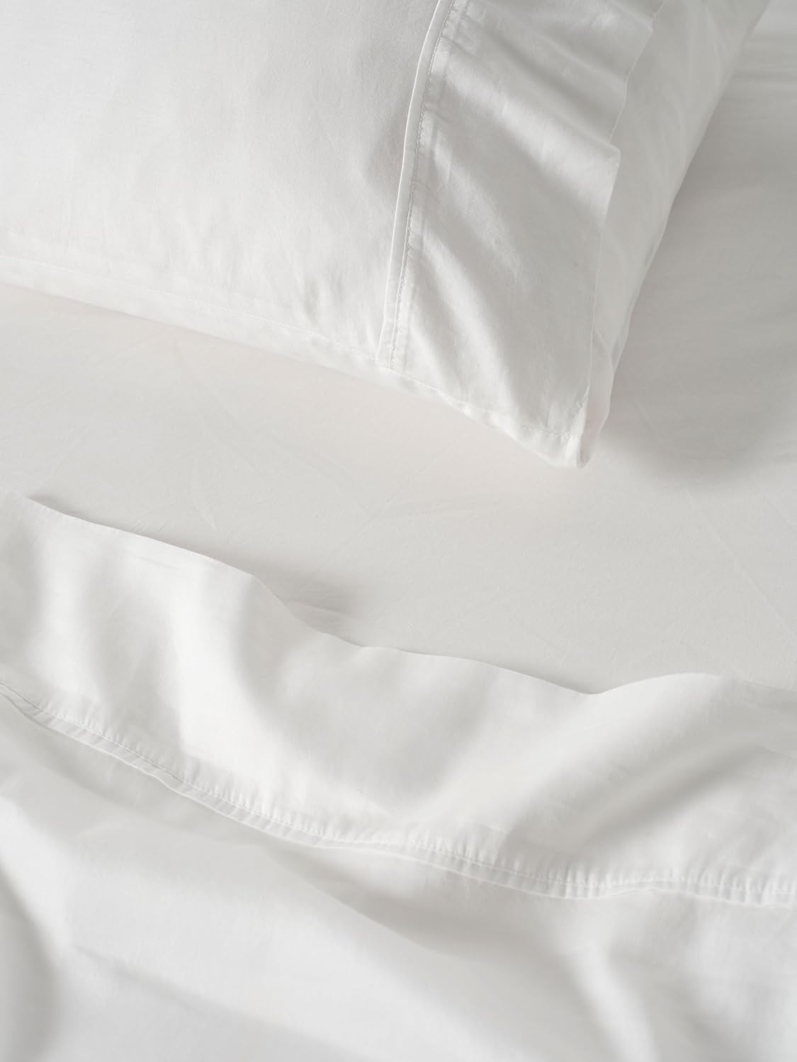 Linen House Surf Wash Sheet Set, White, Queen Bed image number 2