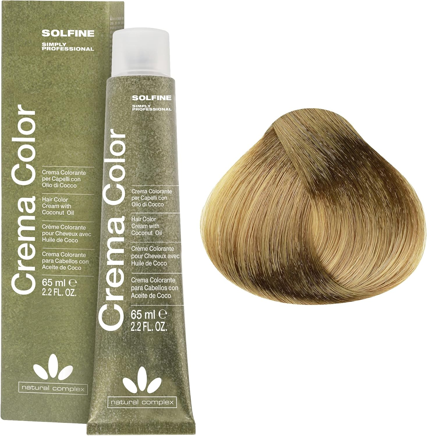 Solfine Crema Color Permanent Hair Color 65 Ml, 8N Light Blonde