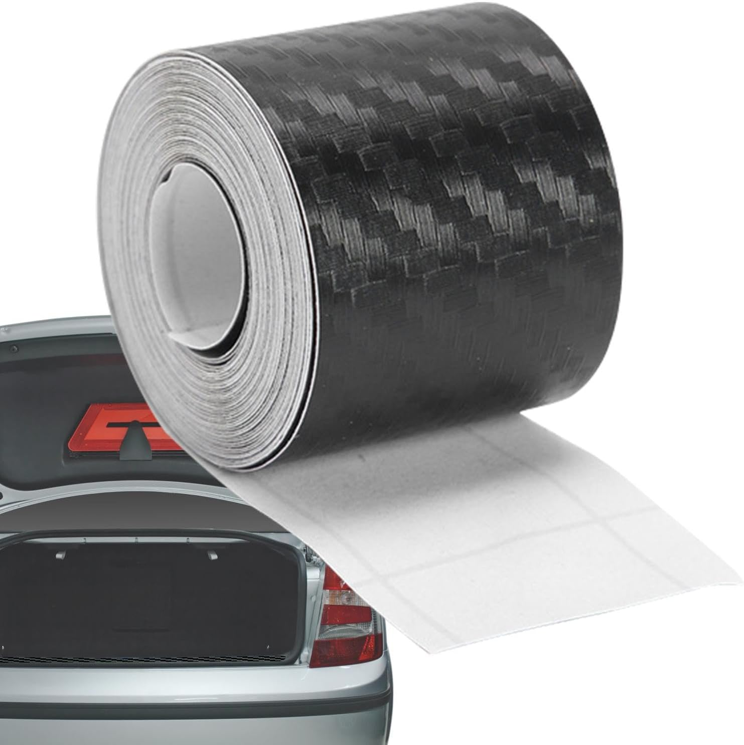 Carbon Fiber Film, Detailing Film Car Tape Wrap Stickers, Waterproof -Adhesive Twill Weave Sheet Sticker, Anti-Scratch Sticker for Car Dashboard, Bumper Swan-Au image number 4