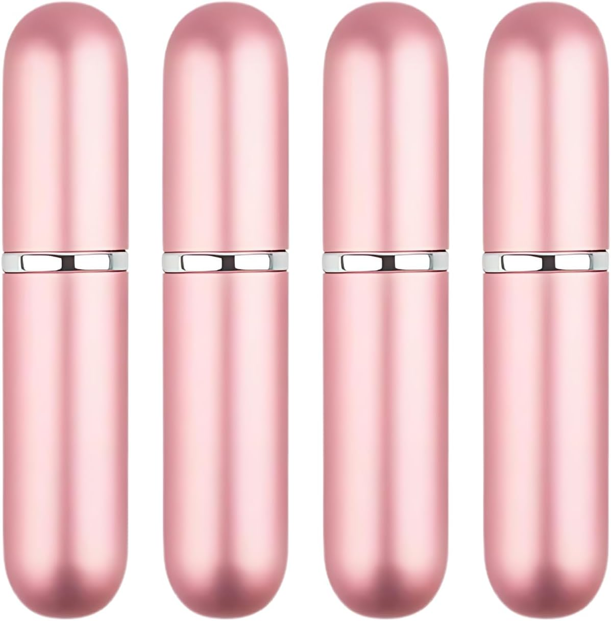 EZONEDEAL Mini Refillable Perfume Portable Atomizer Bottle Refillable Perfume Spray, Refill Pump Case for Traveling and Outgoing 5 ML (Silver)