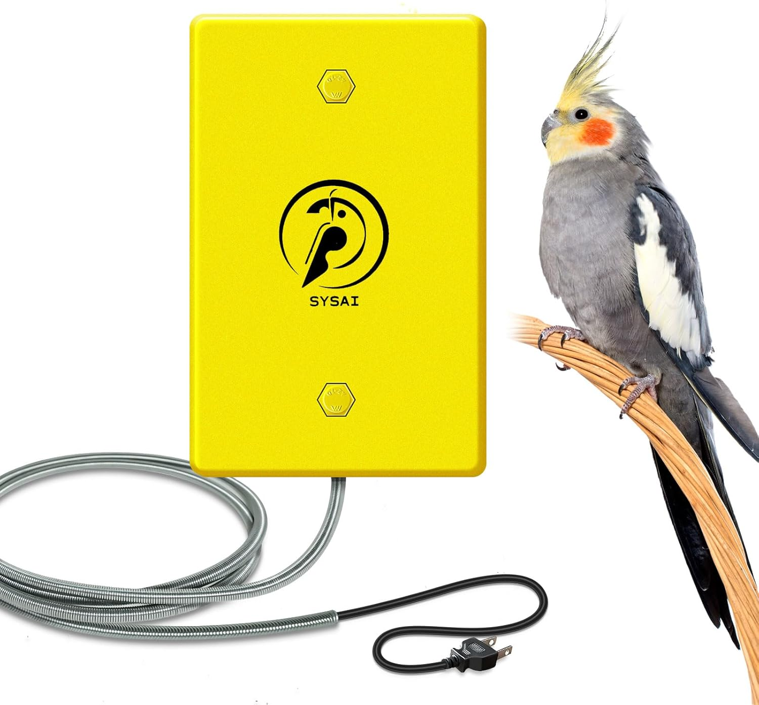 SYSAI Snuggle-Up Bird Warmer for Small Exotic Birds like Parakeets or Cockatiels and Conure,104&deg;F/113&deg;F Adjustable, 4 X 6 Inches, Bird Heater for Cage image number 4