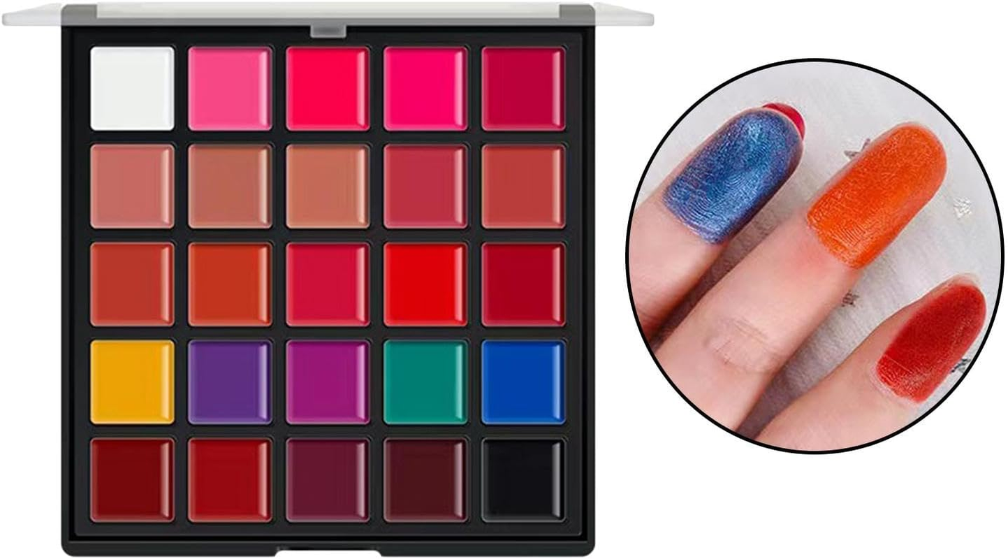 25 Colors Lipsticks Palette Matte Lip Gloss Palette for Teenager Non Sticky image number 4