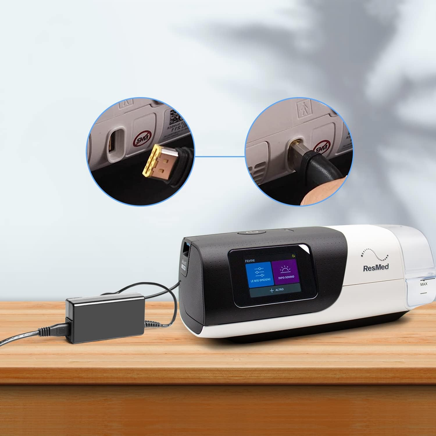 KFD 39205 E1399 38831 AC Power Supply Compatible with Resmed Airsense 11 Auto CPAP Machine Airmini Travel CPAP Device Resmed Airsense 11 Elite Autoset 390000 390010 R390-7230 38839 Charger Cord 24V image number 5