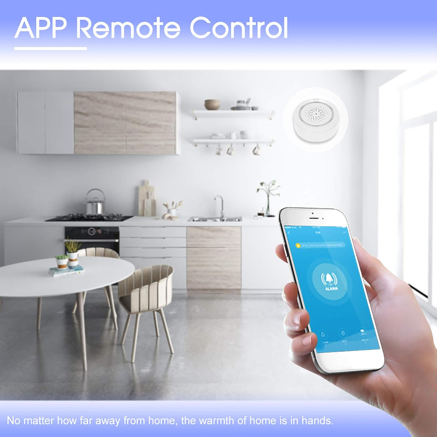 Wifi Siren Alarm Sensor Smart Alarm Siren Home Security System Tuya Smart Life APP Compatible with Alexa Google Home Voice Control NEO Wifi Siren image number 5