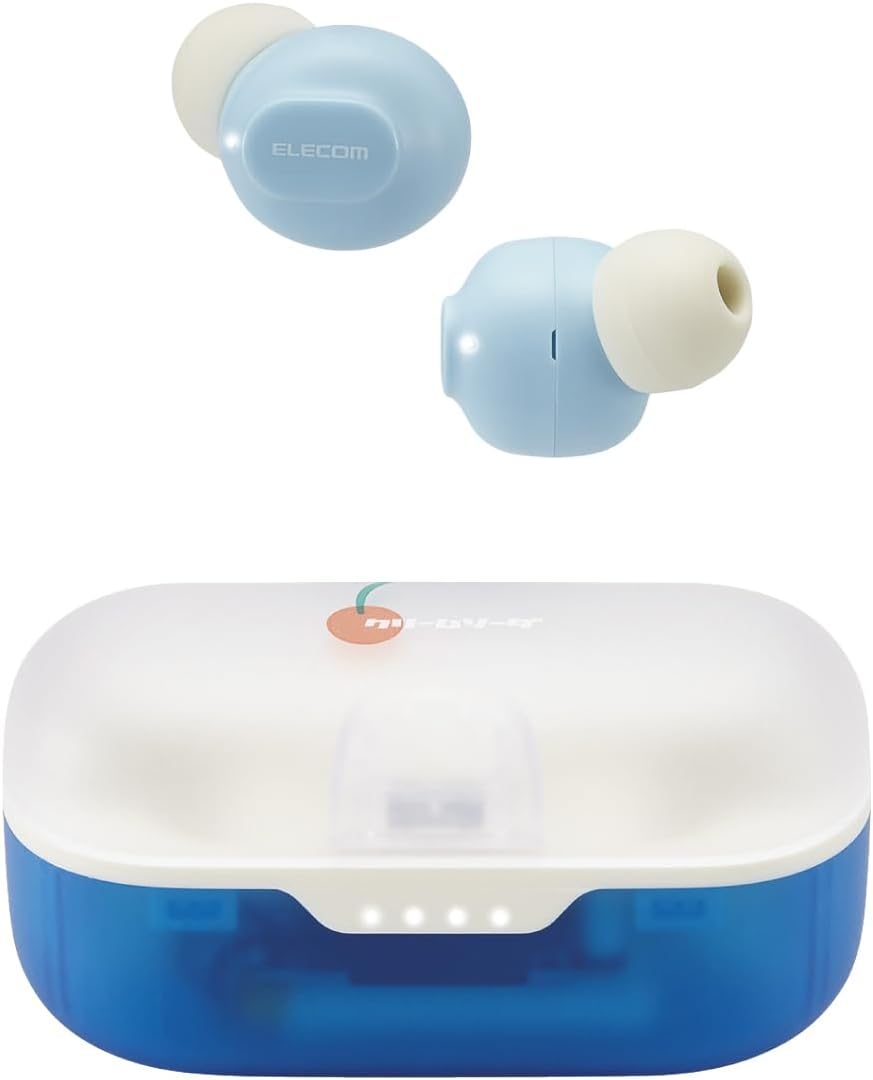 Elecom LBT-TWS16CSBU Wireless Earphones, Retro Bluetooth Earphones, AAC Compatible, Bluetooth 5.3, 5 Hours Continuous Playback, Low Latency image number 4