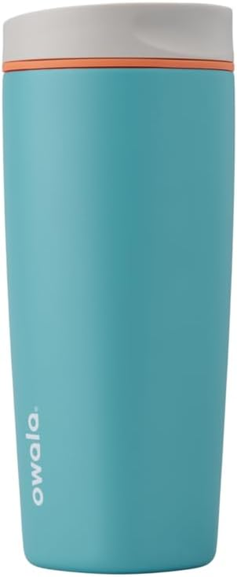Owala Smoothsip Slider Insulated Stainless Steel Coffee Tumbler, Reusable Iced Coffee Cup, Hot Coffee Travel Mug, BPA Free 20 Oz, Pucker Up