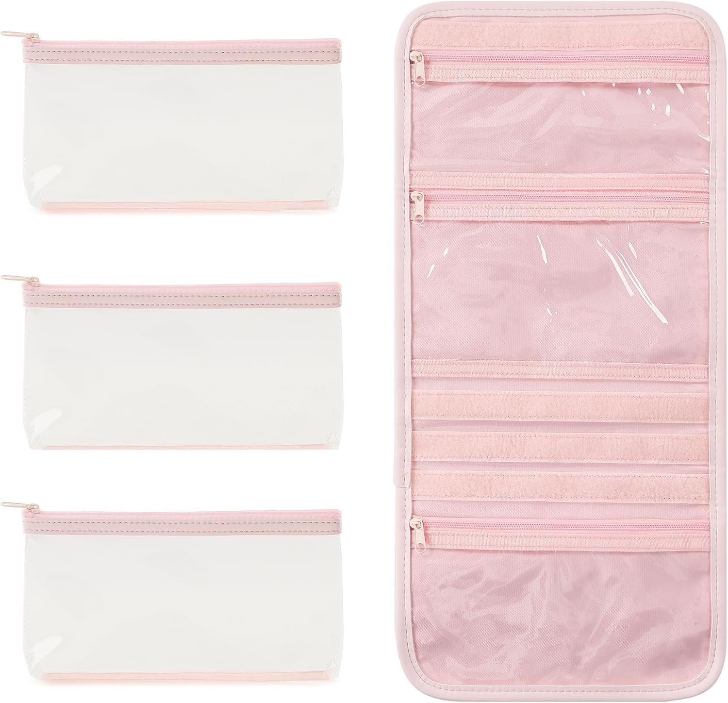 Vanfn Cosmetic Bags, Makeup Bag Cosmetic Bag for Women Cosmetic Travel Makeup Bag Large Travel Toiletry Bag for Girls Make up Bag Brush Bags P.Travel Series image number 5