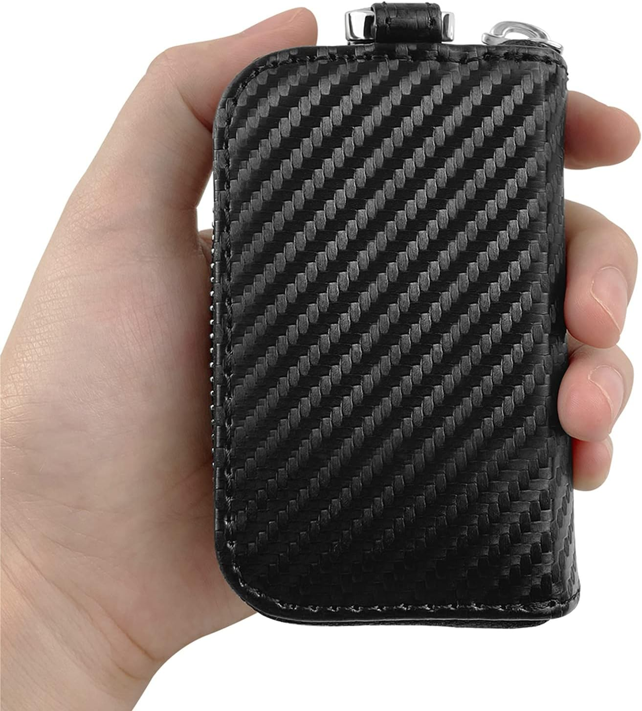 Atfart Faraday Box and Bag for Key Fob Protector - RFID Signal Blocker Pouch, Carbon Fiber Car Theft Prevention (1 Large Box + 1 Key Case) image number 2