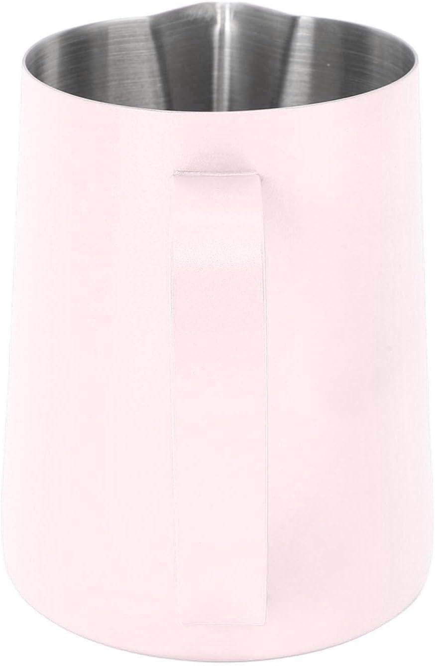 OEBUAFI Milk Frothing Pitcher 600ML Stainless Steel Coffee Frother Cup with Measurement Scale and Pointed Spout for Espresso Machines Latte Art Cappuccino Milk Tea (Dark Green)